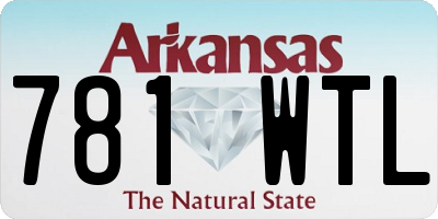 AR license plate 781WTL