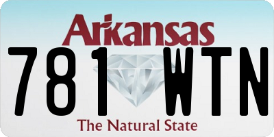 AR license plate 781WTN