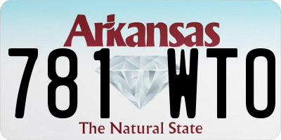 AR license plate 781WTO