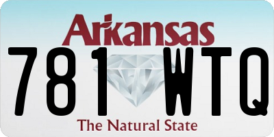 AR license plate 781WTQ