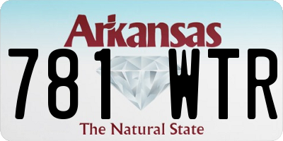 AR license plate 781WTR