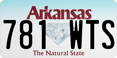 AR license plate 781WTS