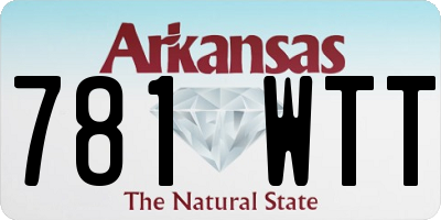 AR license plate 781WTT