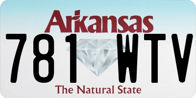 AR license plate 781WTV