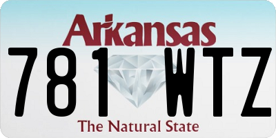 AR license plate 781WTZ