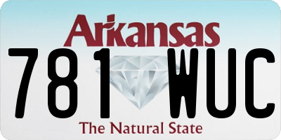 AR license plate 781WUC