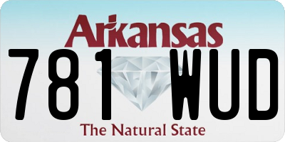 AR license plate 781WUD