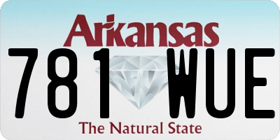 AR license plate 781WUE