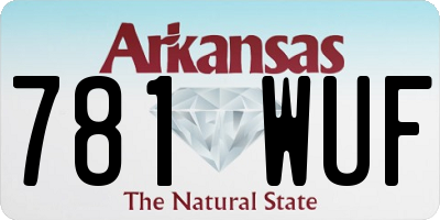 AR license plate 781WUF