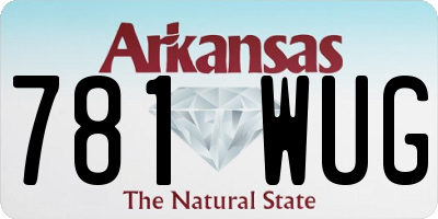 AR license plate 781WUG