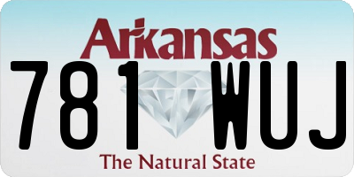 AR license plate 781WUJ