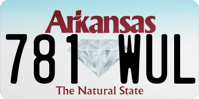 AR license plate 781WUL