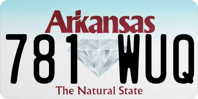 AR license plate 781WUQ