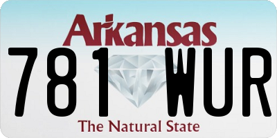 AR license plate 781WUR