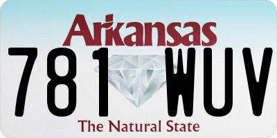 AR license plate 781WUV