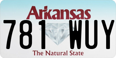 AR license plate 781WUY