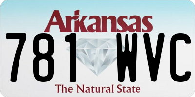 AR license plate 781WVC