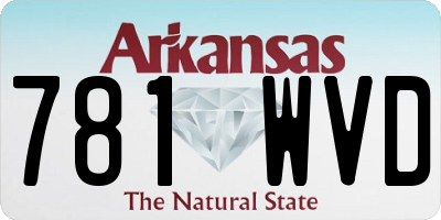 AR license plate 781WVD