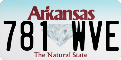 AR license plate 781WVE