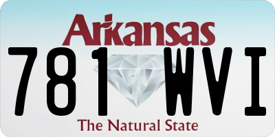 AR license plate 781WVI
