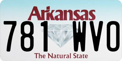 AR license plate 781WVO
