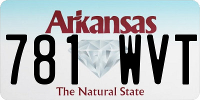 AR license plate 781WVT