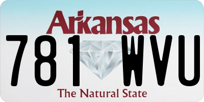 AR license plate 781WVU