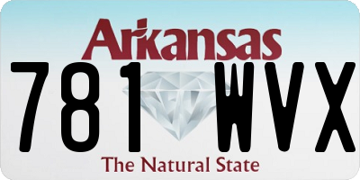 AR license plate 781WVX