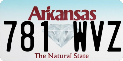 AR license plate 781WVZ