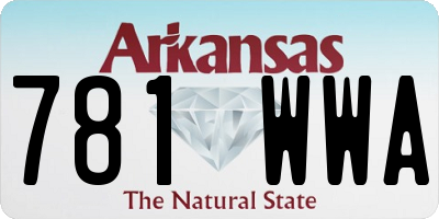 AR license plate 781WWA