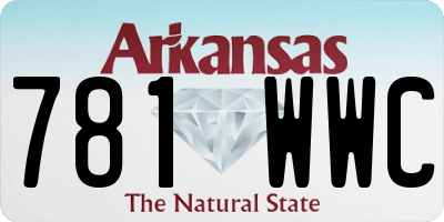 AR license plate 781WWC