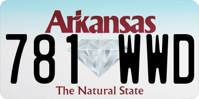 AR license plate 781WWD