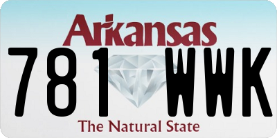 AR license plate 781WWK