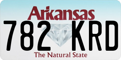 AR license plate 782KRD