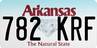 AR license plate 782KRF