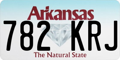 AR license plate 782KRJ
