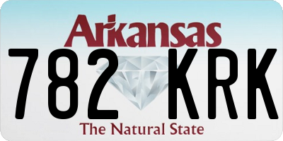 AR license plate 782KRK