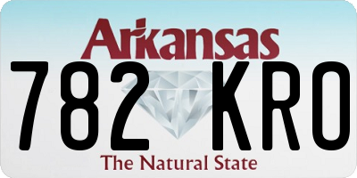 AR license plate 782KRO