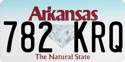 AR license plate 782KRQ
