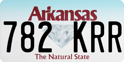 AR license plate 782KRR
