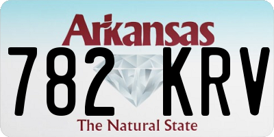 AR license plate 782KRV