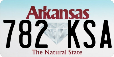 AR license plate 782KSA