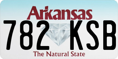 AR license plate 782KSB
