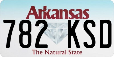 AR license plate 782KSD