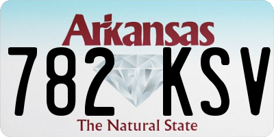 AR license plate 782KSV