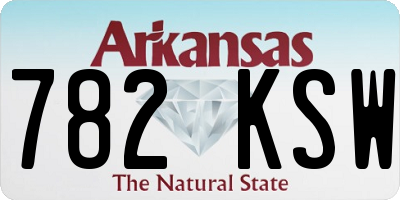 AR license plate 782KSW