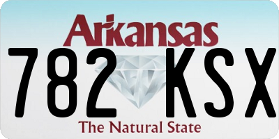 AR license plate 782KSX