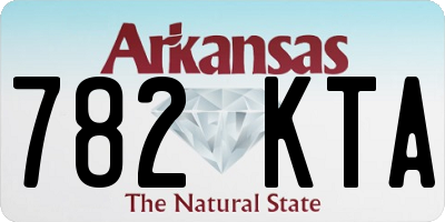 AR license plate 782KTA