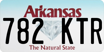 AR license plate 782KTR
