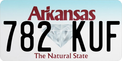 AR license plate 782KUF